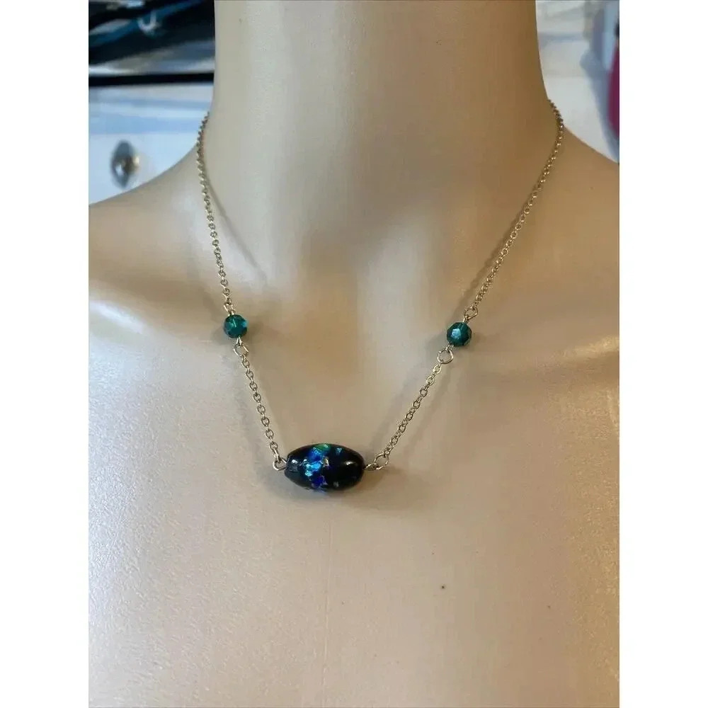 VTG Sarah Coventry Gold Tone Faux Jade Necklace Chocker 16” Party Wedding Formal - Picture 7 of 8